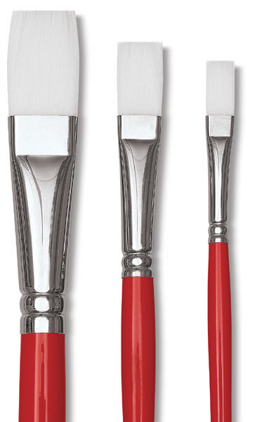 Winsor & Newton University Brushes - Flat, Long Handle Winsor & Newton University Brushes - Flat, Long Handle