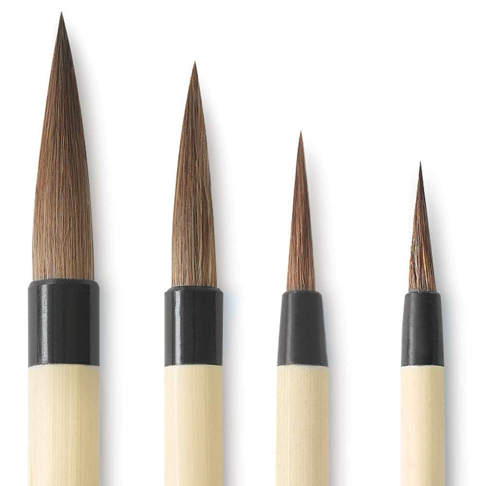 Yasutomo Bamboo Sumi Brush  Assorted Brush Tips