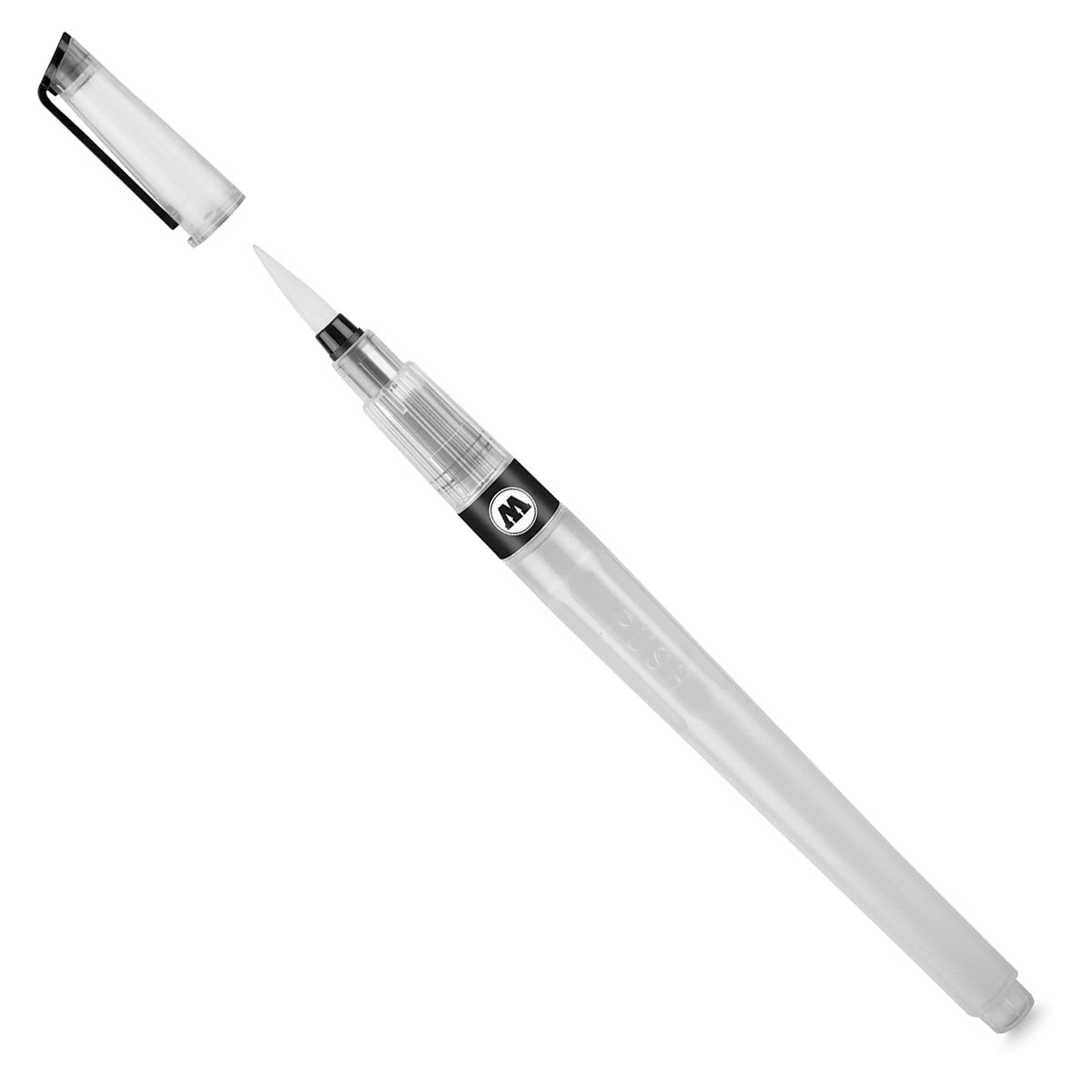 Molotow Aqua Squeeze Brush Pens - Angled view of 2mm tip brush pen shown open