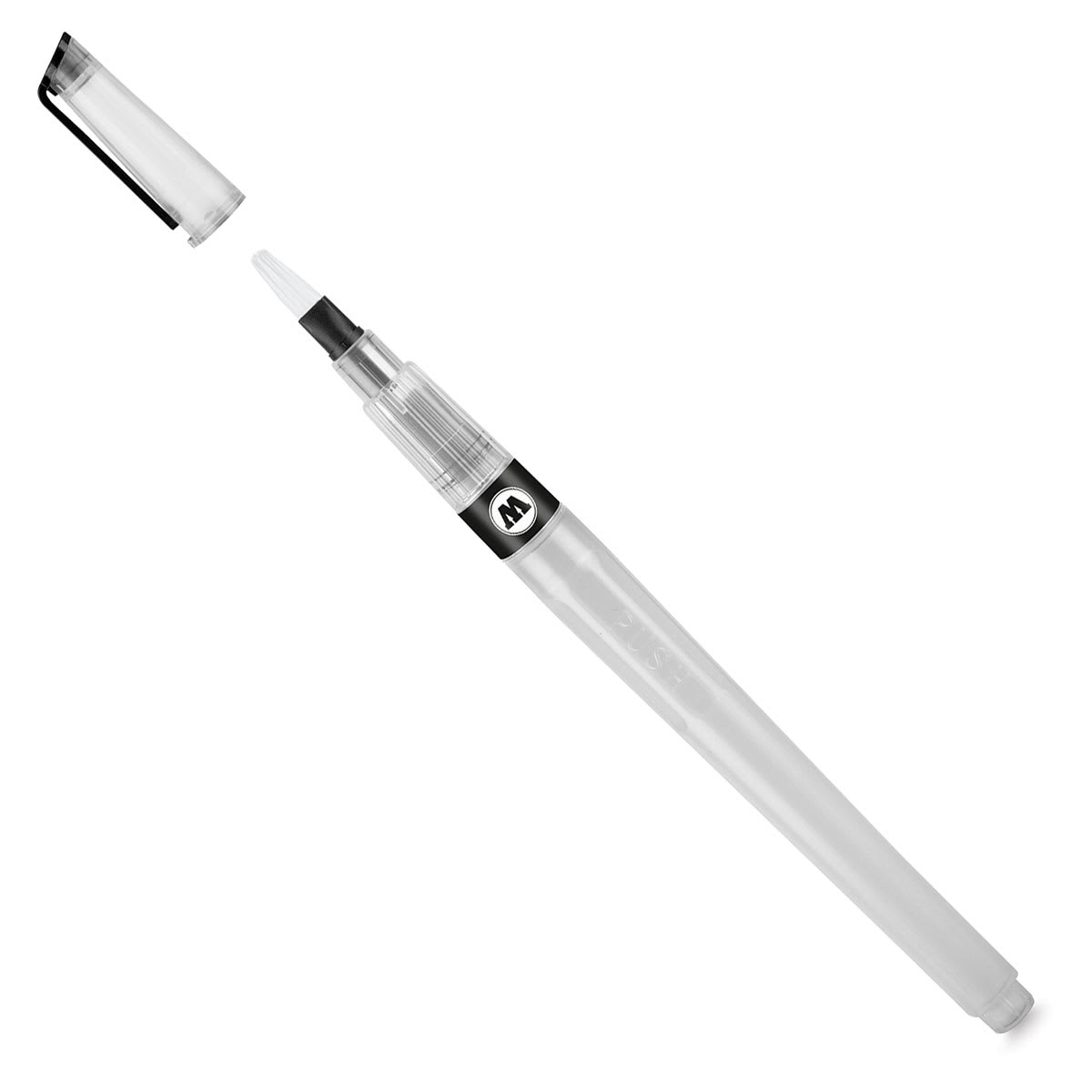 Molotow Aqua Squeeze Brush Pens - Angled view of 4mm tip brush pen shown open