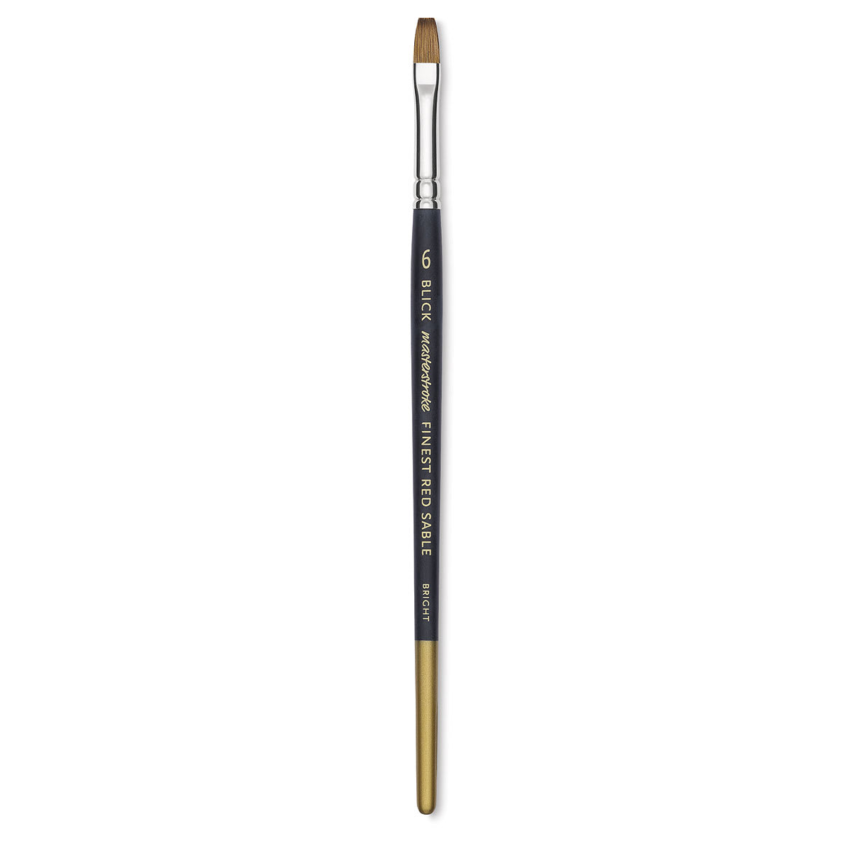Blick Masterstroke Finest Red Sable Brush - Bright, Size 6, Short Handle, View full brush