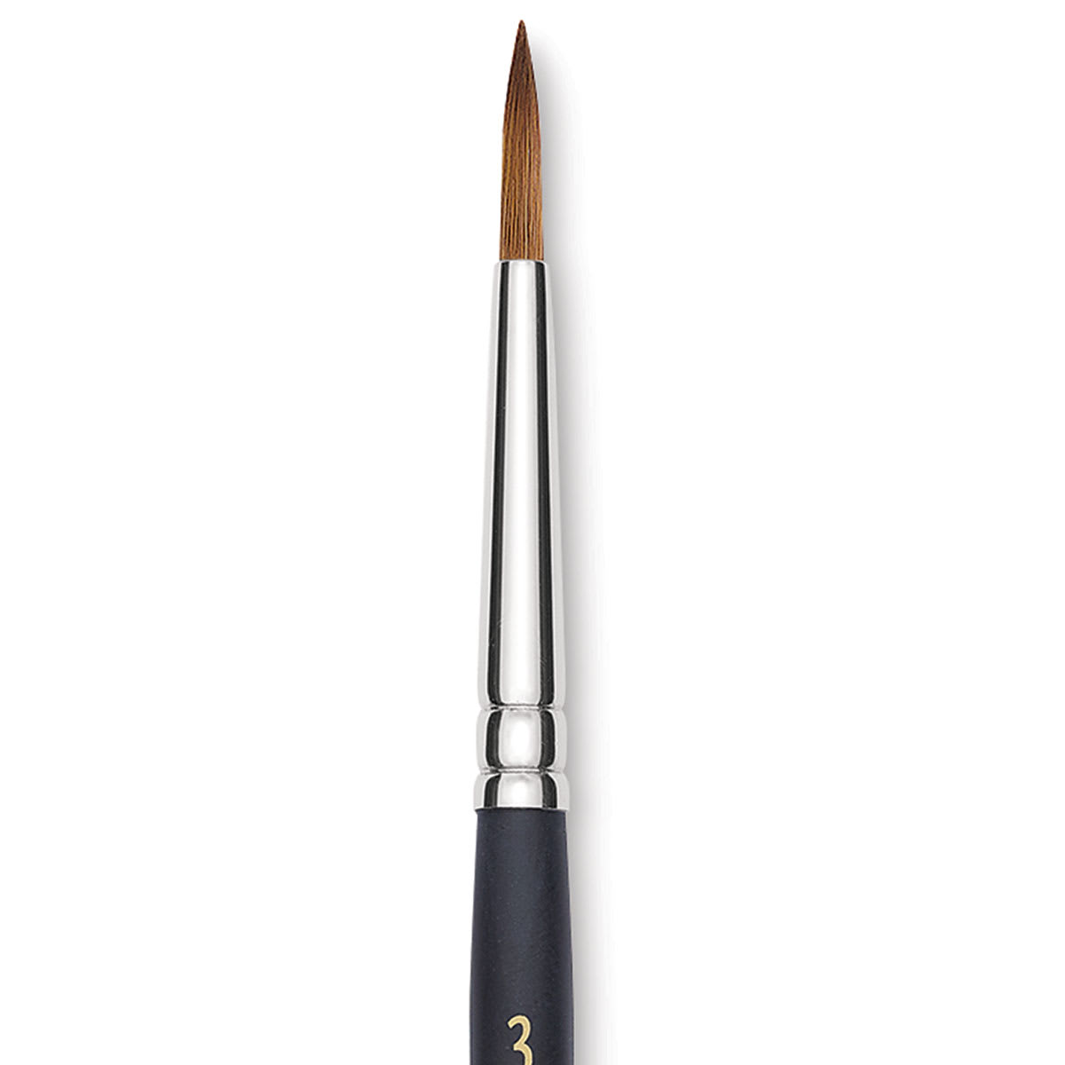 Blick Masterstroke Finest Red Sable Brush - Round, Size 3, Short Handle close-up