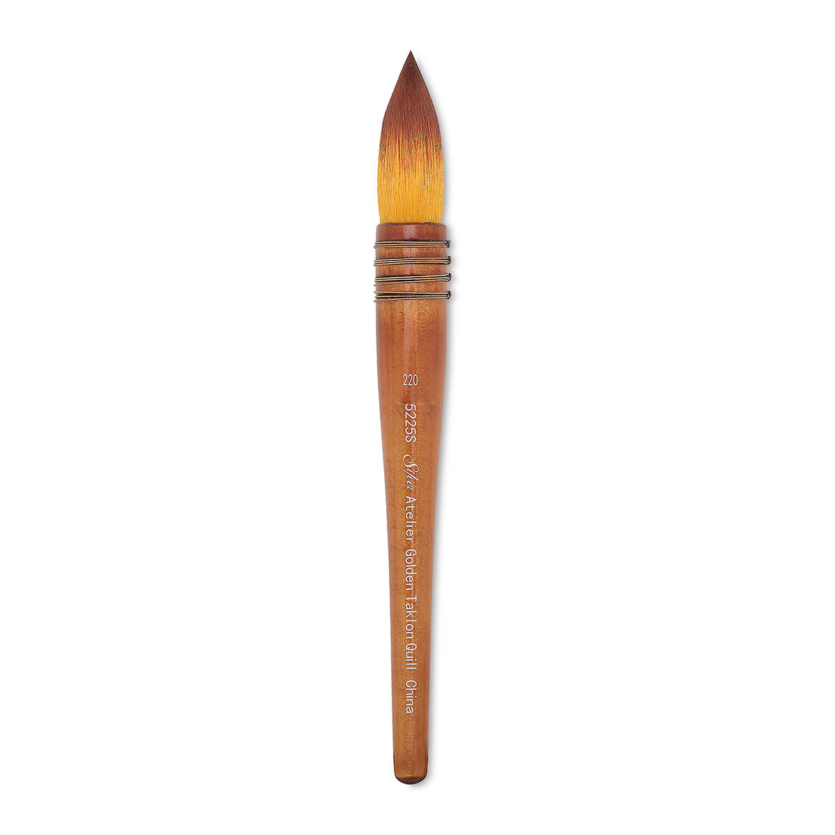 Silver Brush Atelier Quill Series Golden Taklon Brush - Size 220, Short Handle
