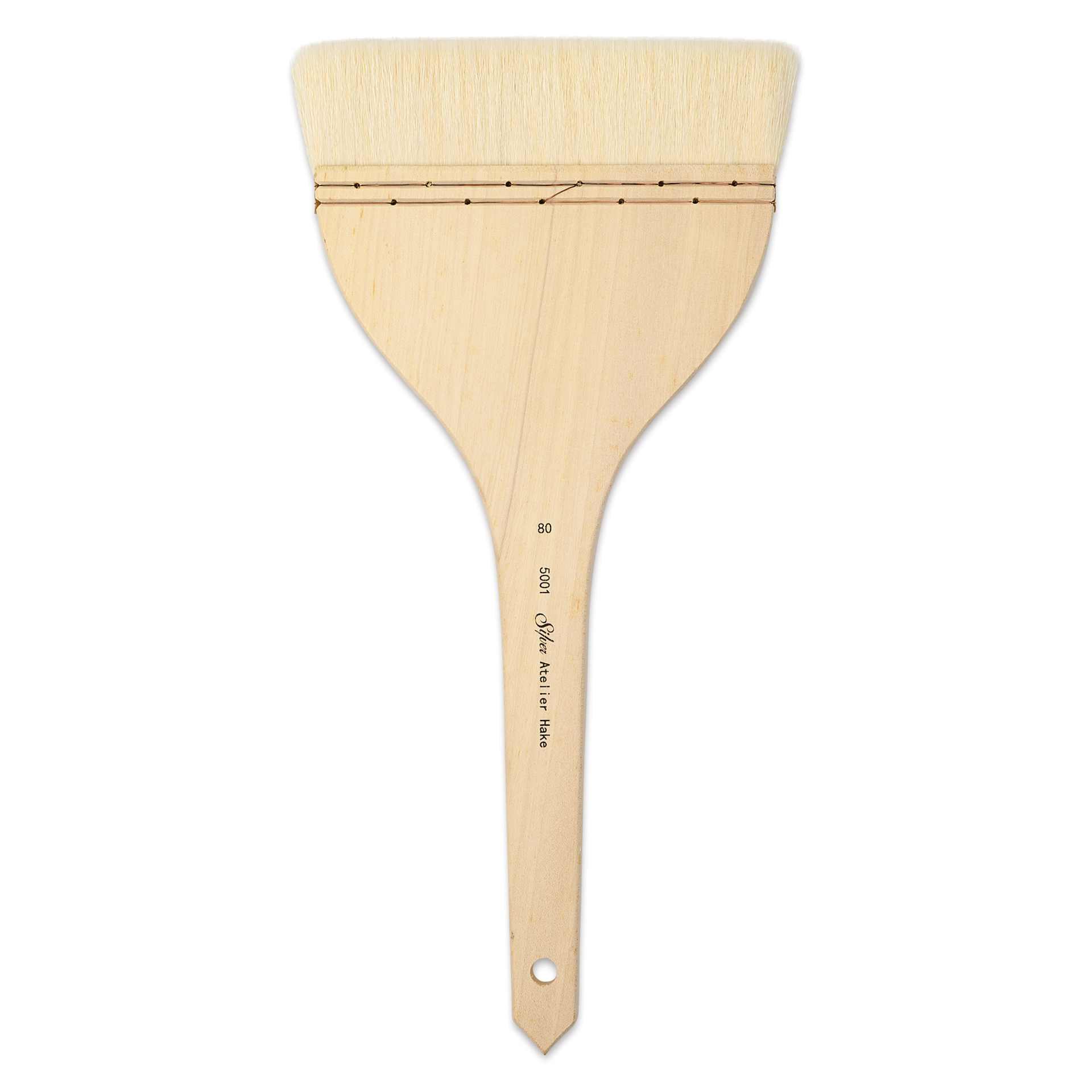 Silver Brush Atelier Flat Hake Brush - Size 80, Long Handle