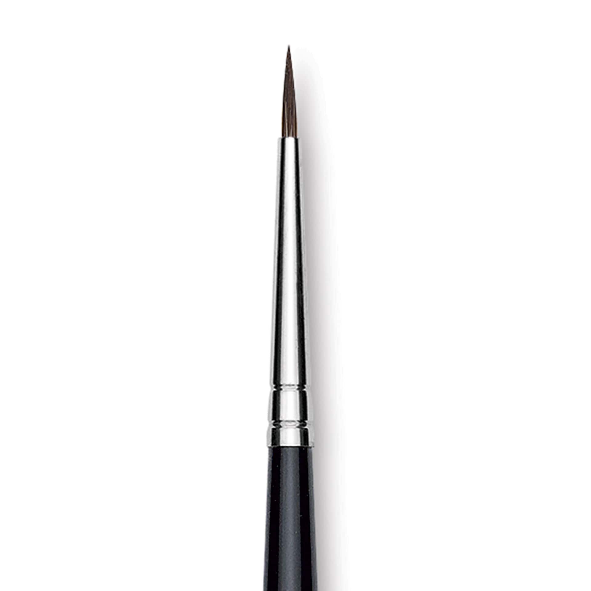Da Vinci Casaneo Synthetic Squirrel Watercolor Brush - Round, Size 1, Short Handle, Synthetic, close up