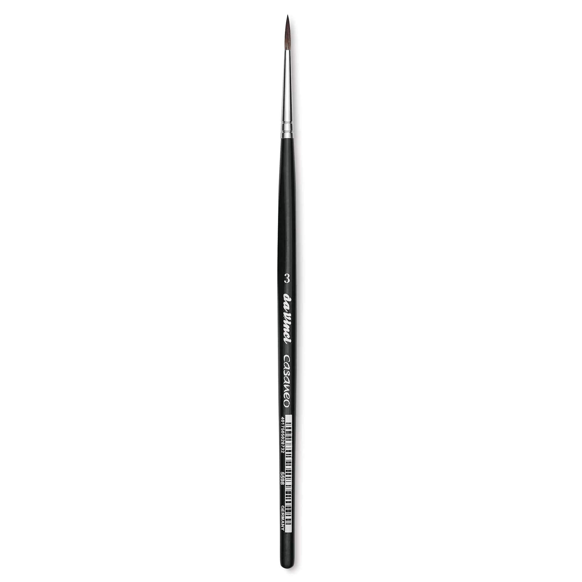 Da Vinci Casaneo Synthetic Squirrel Watercolor Brush - Round, Size 3, Short Handle, Synthetic