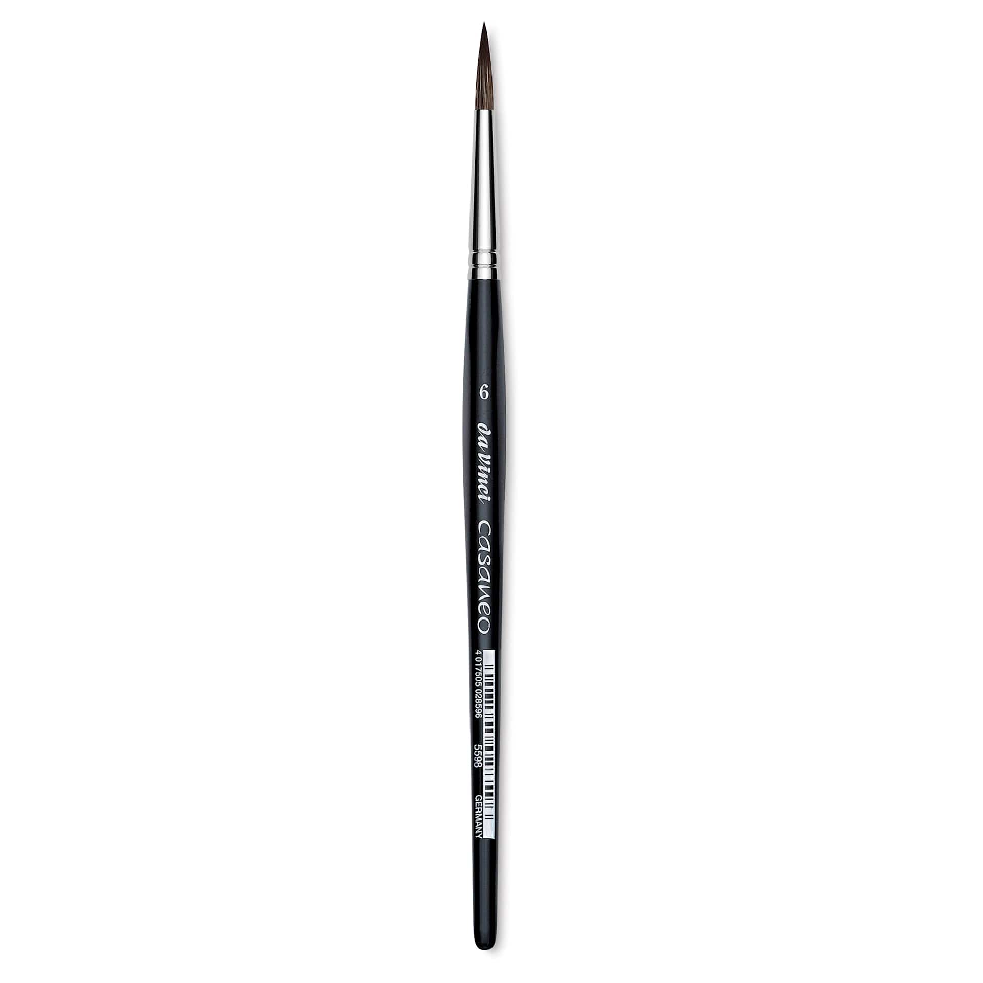 Da Vinci Casaneo Synthetic Squirrel Watercolor Brush - Round, Size 6, Short Handle, Synthetic