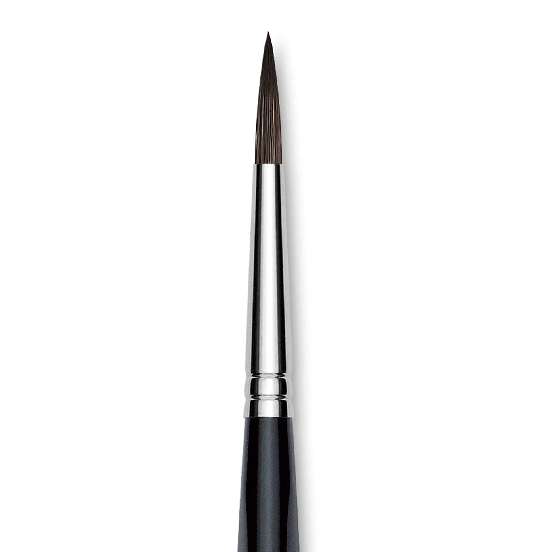 Da Vinci Casaneo Synthetic Squirrel Watercolor Brush - Round, Size 6, Short Handle, Synthetic, close up