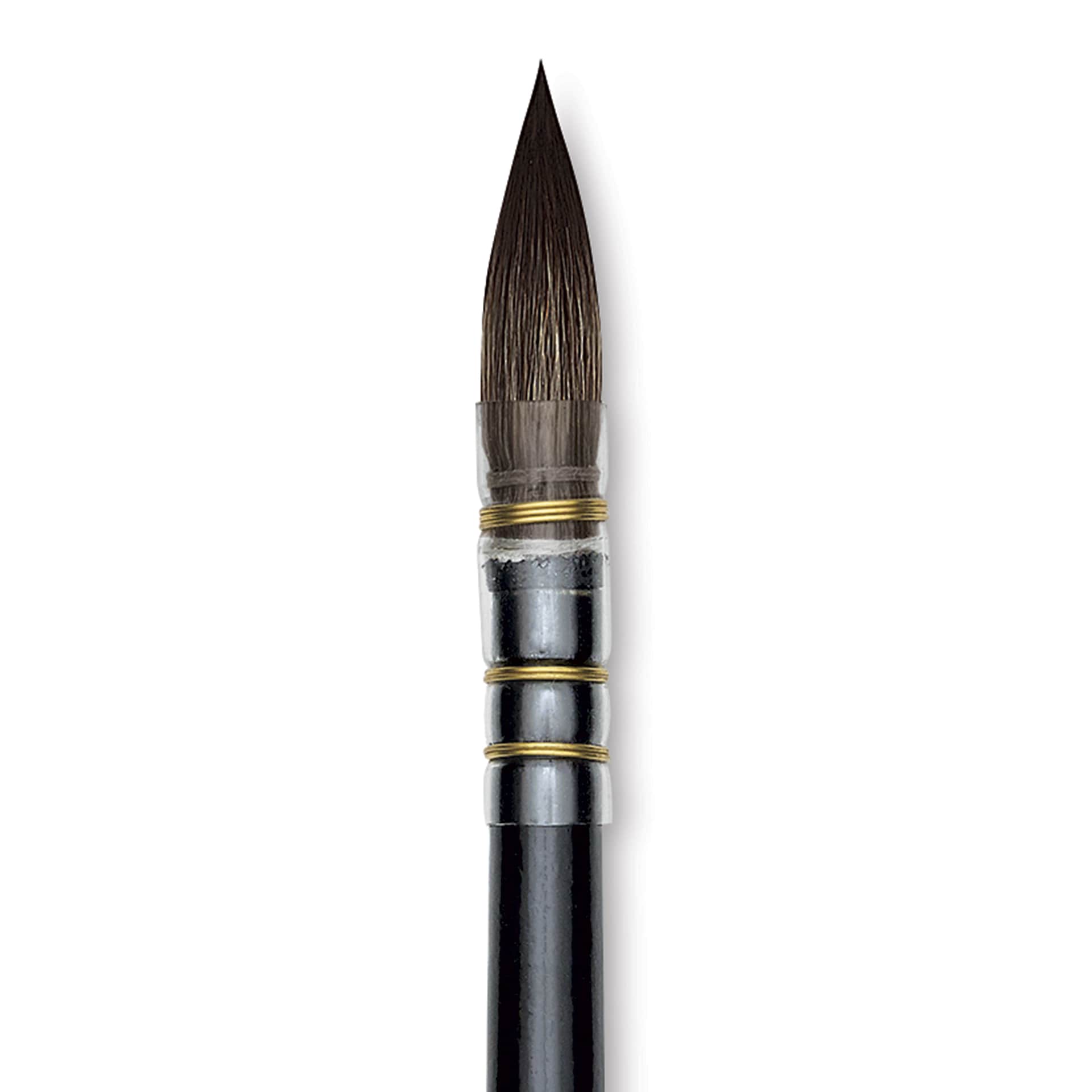 Da Vinci Casaneo Synthetic Squirrel Watercolor Brush - Quill Round Wash, Size 2, Short Handle, Synthetic, close up