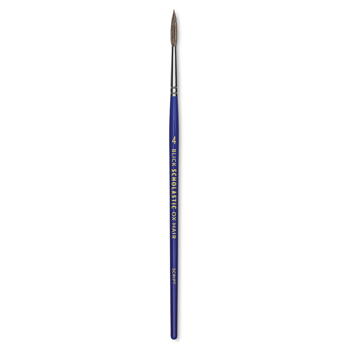 Blick Scholastic Ox Hair Brush - Script, Short Handle, Size 4