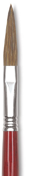 Escoda Light Ox Hair Lettering Brushes - Closeup of tip of Script/Liner brush
