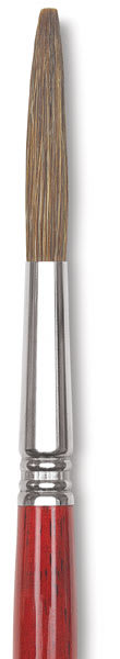 Escoda Light Ox Hair Lettering Brushes - Closeup of tip of Long Highliner Brush