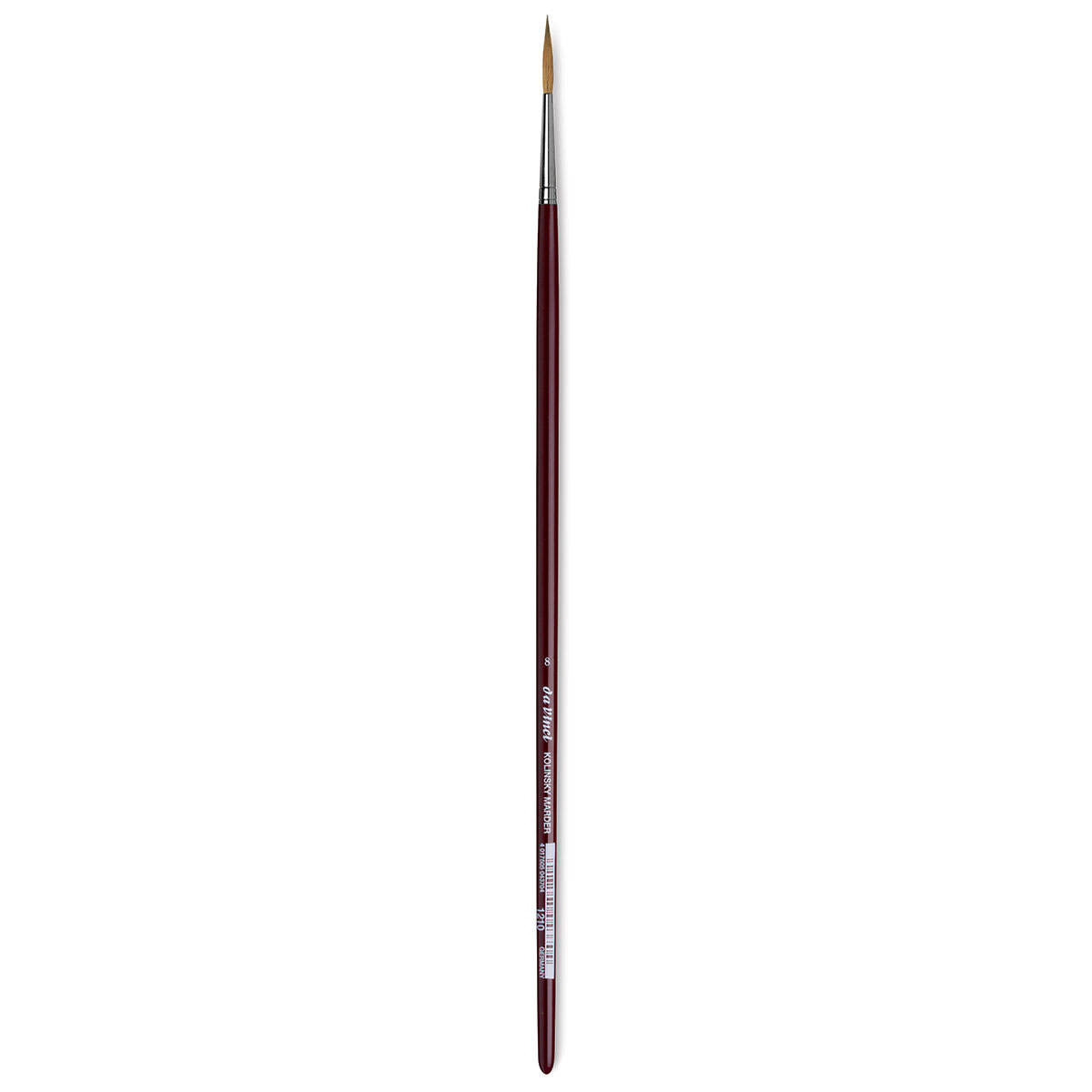 Da Vinci Kolinsky Red Sable Brush - Medium Pointed Liner, Long Handle, Size 8
