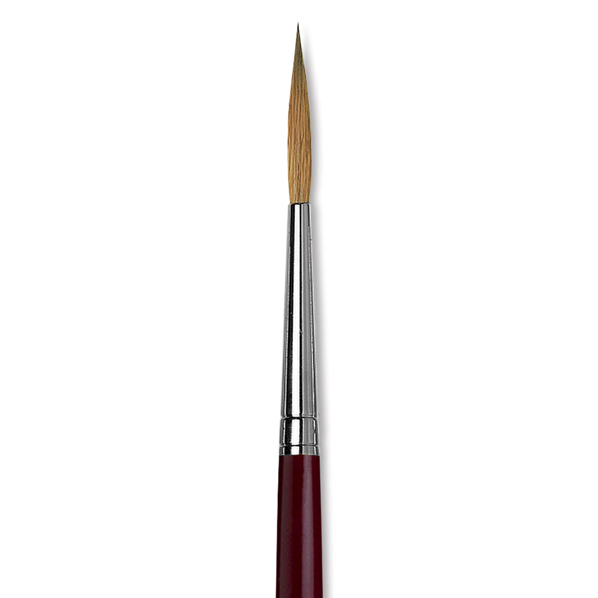 Da Vinci Kolinsky Red Sable Brush - Medium Pointed Liner, Long Handle, Size 8 close up