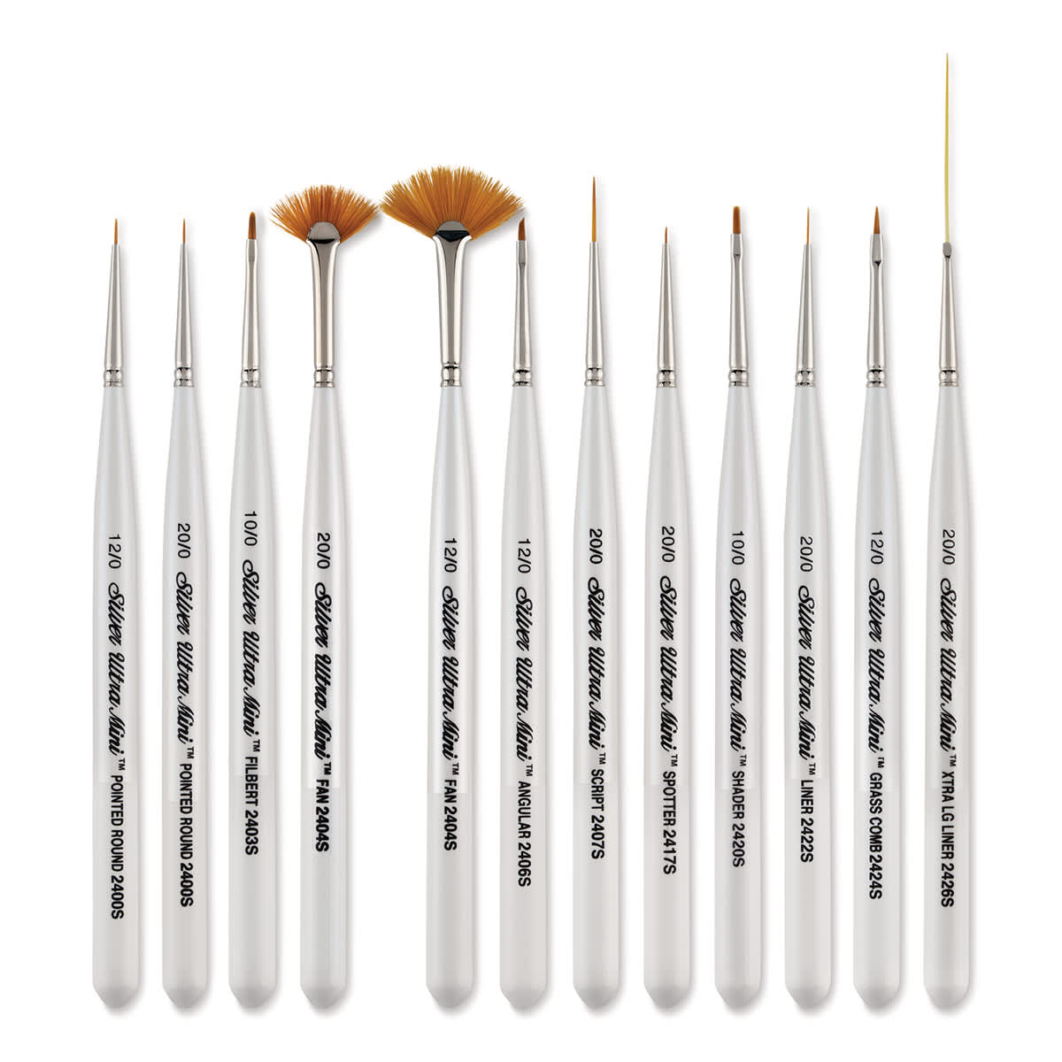 Silver Brush Ultra-Mini Brush Set - Set of 12 Silver Brush Ultra-Mini Brush Set - Set of 12
