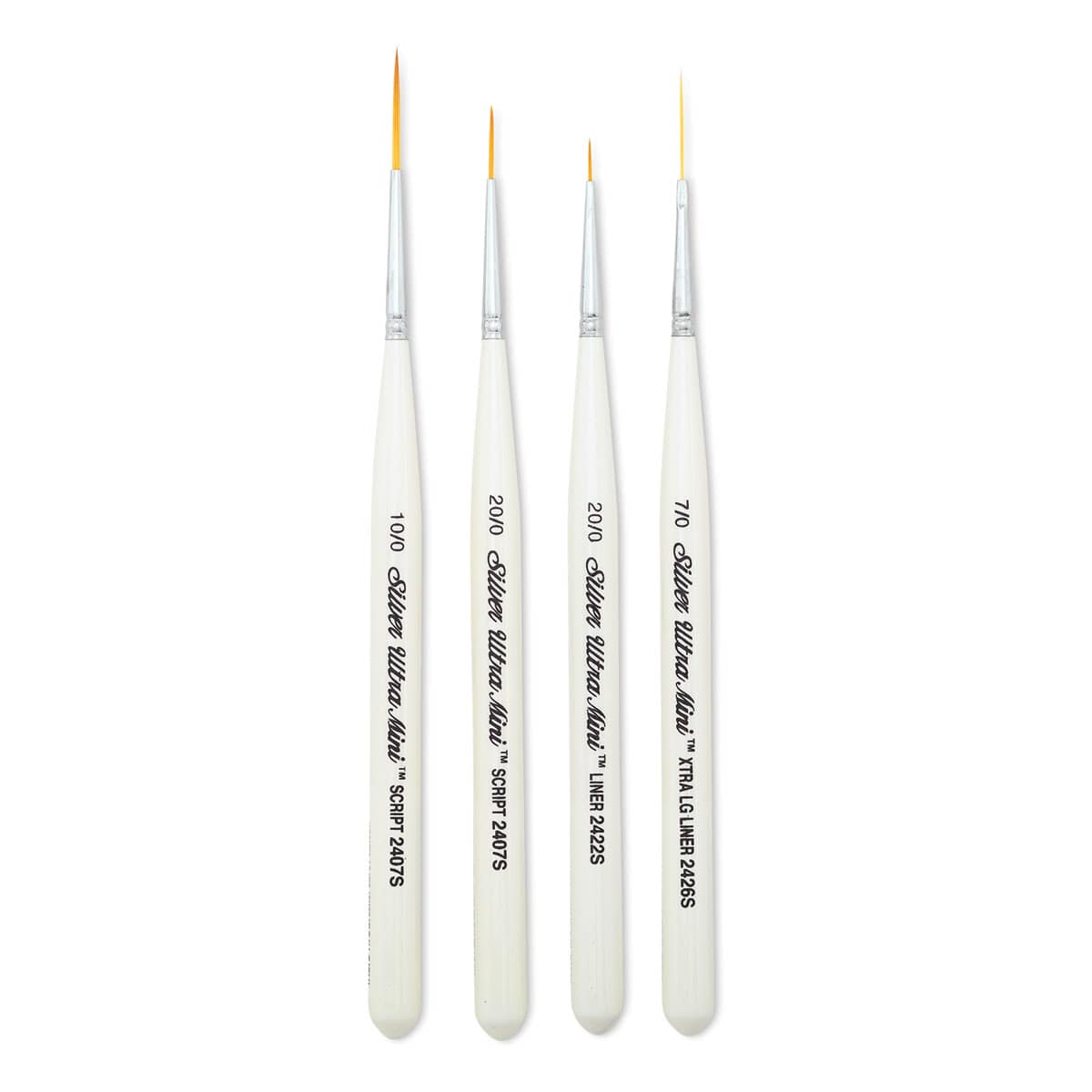 Silver Brush Ultra-Mini Brush Set - Detail Brushes, Set of 4 Silver Brush Ultra-Mini Brush Set - Detail Brushes, Set of 4