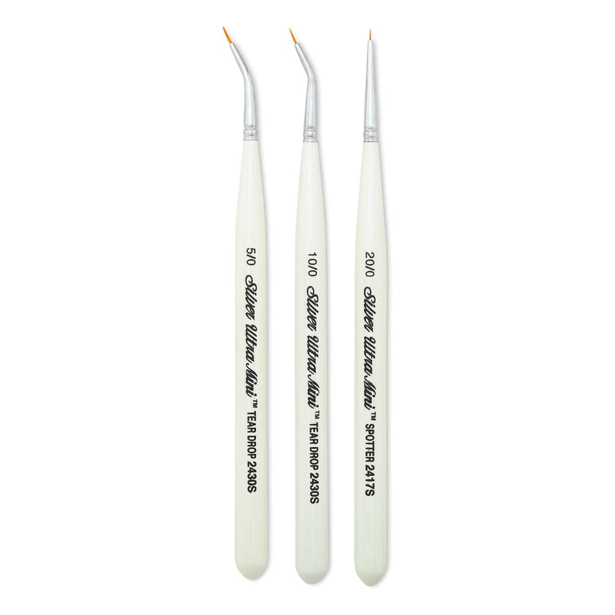 Silver Brush Ultra-Mini Brush Set - Tight Spot Brushes, Set of 3 Silver Brush Ultra-Mini Brush Set - Tight Spot Brushes, Set of 3