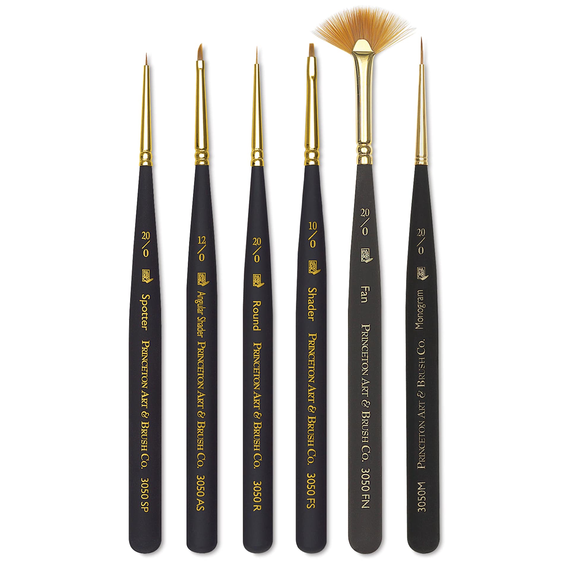 Princeton Mini Brush Set - Mini Handle, Set of 6