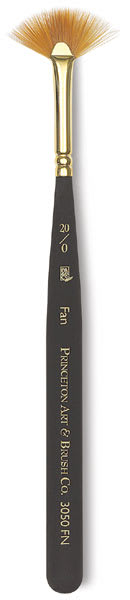 Princeton Mini Detailer Series 300 Synthetic Brushes, fan Mini Brush - Size 20/0