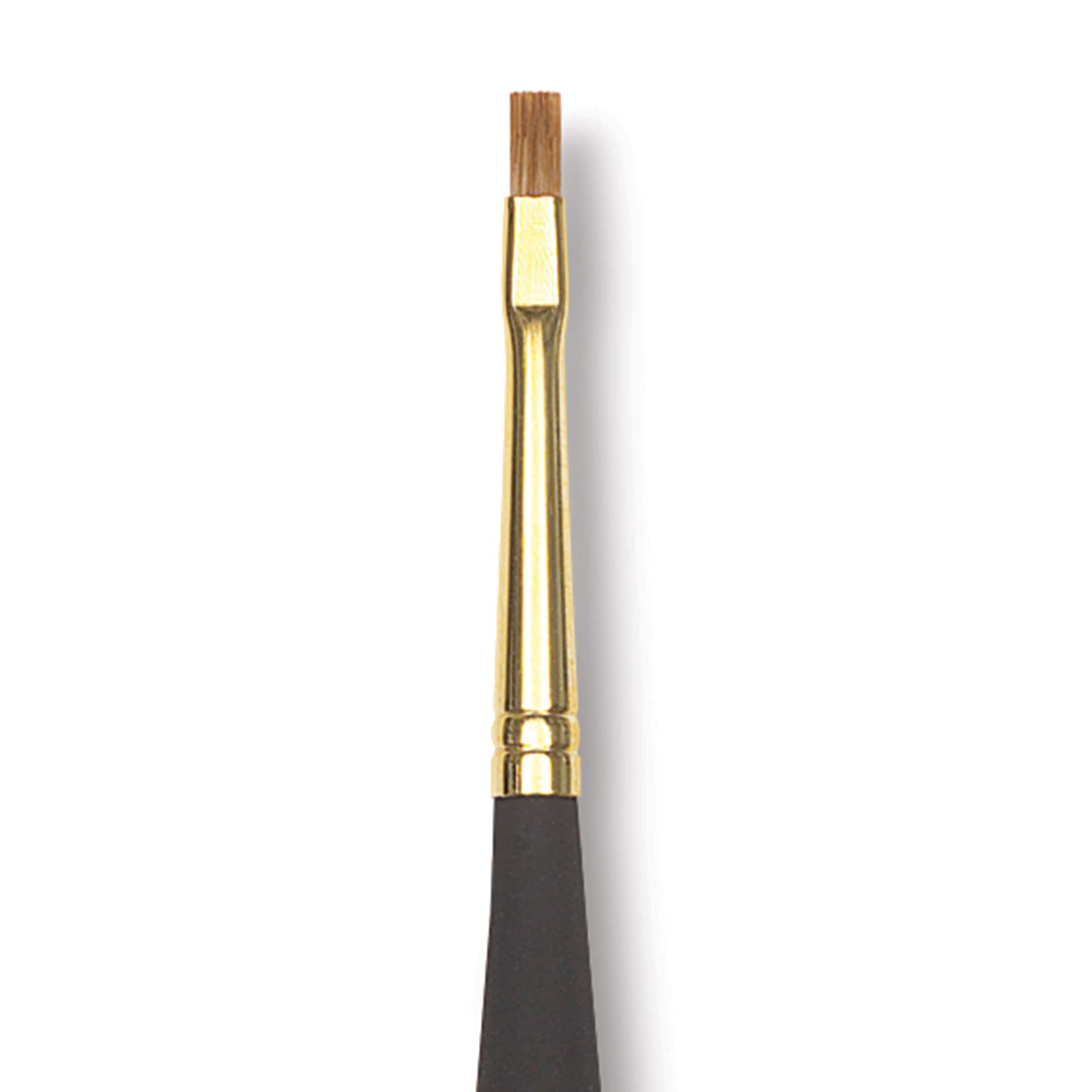 Princeton Mini Brush - Flat Shader, Mini Handle, 2/0, close-up