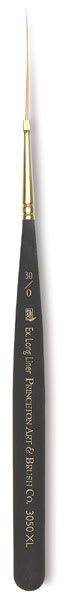 Princeton Mini Detailer Series 300 Synthetic Brushes, Extra Long Liner Brush - Size 30/0