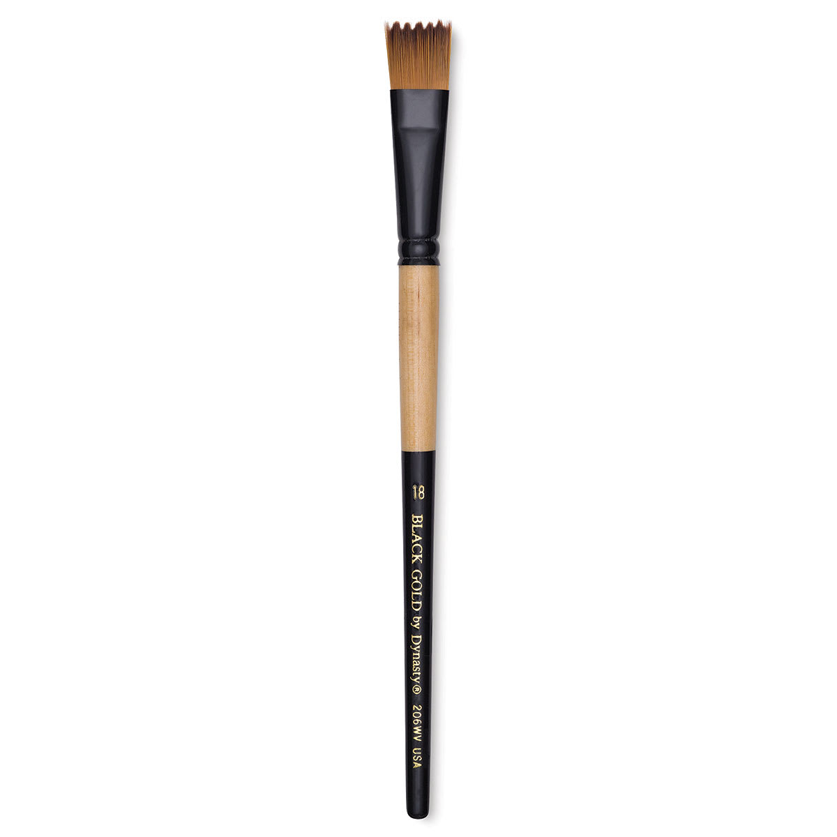 Dynasty Black Gold Brush - Wave, Short Handle, Size 18