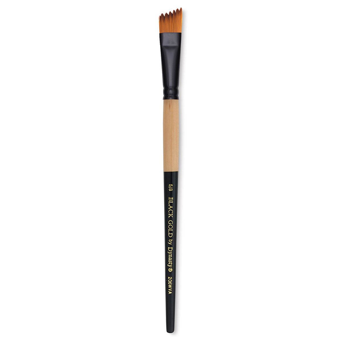 Dynasty Black Gold Brush - Wave Angle, Short Handle, 5/8"