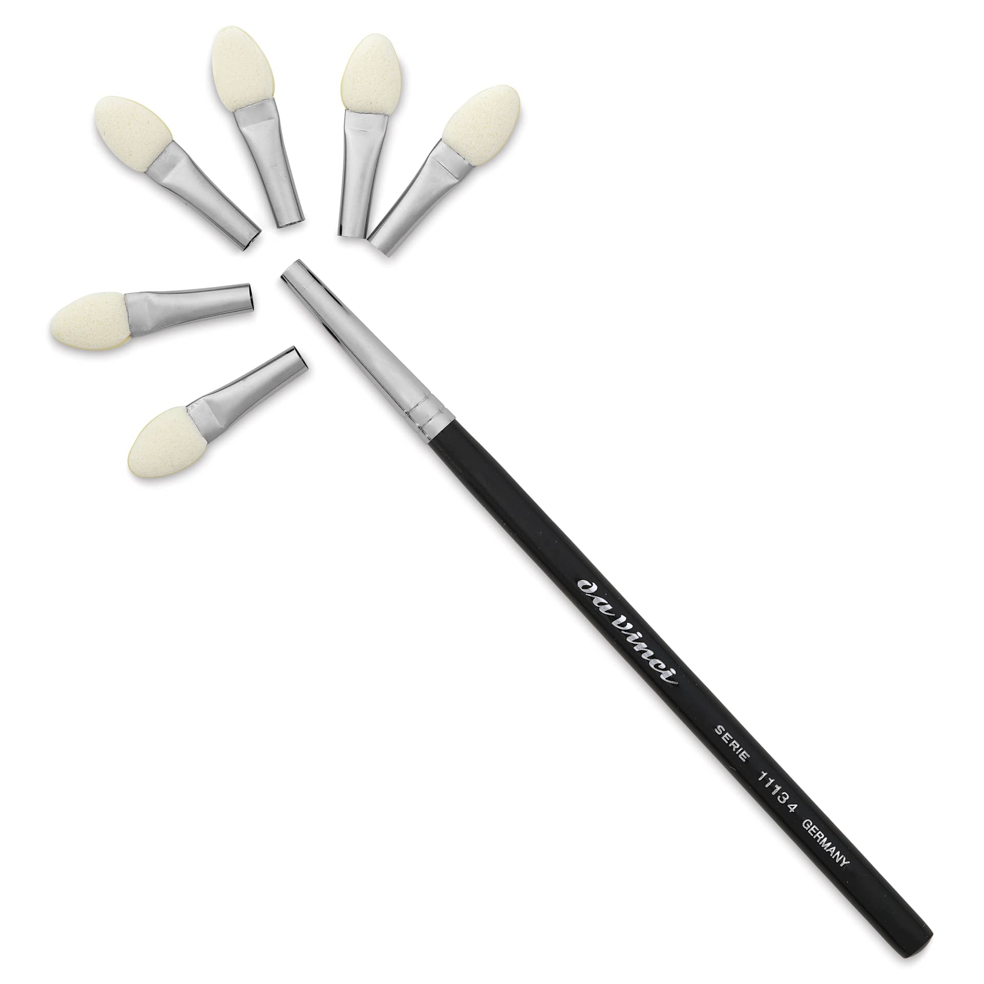 Da Vinci Pastel Applicator Set - Handle with Replacement Heads fanned out Da Vinci Pastel Applicator Set - Handle with Replacement Heads fanned out
