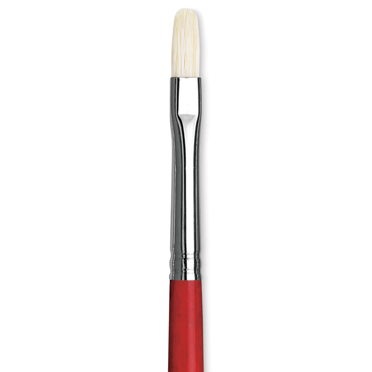 Da Vinci Maestro 2 Hog Bristle Brush - Short Filbert, Long Handle, Size 3 close up