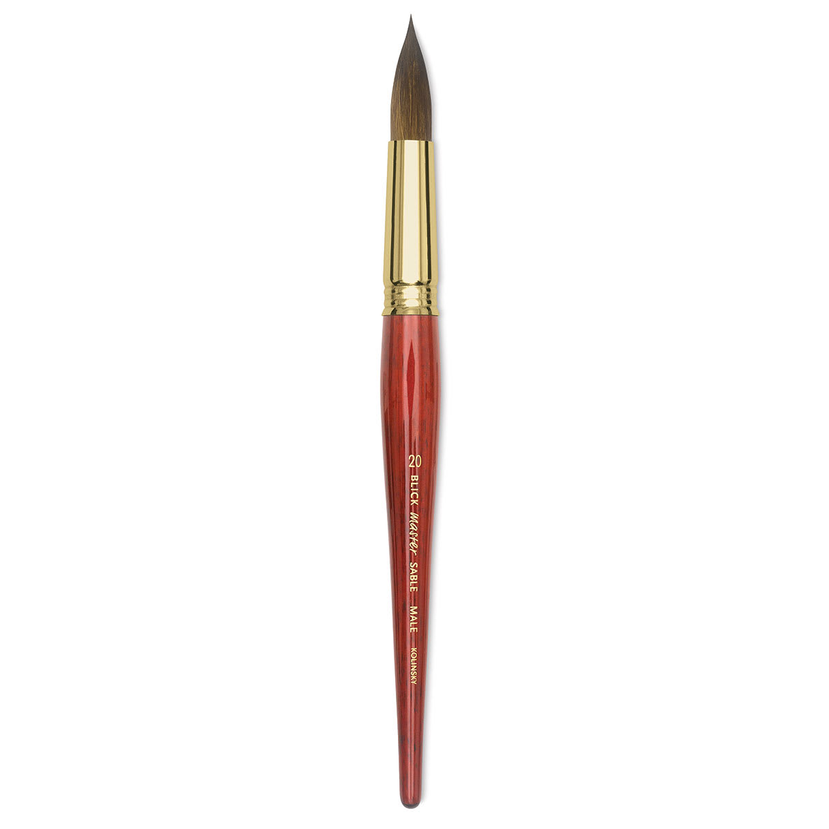 Blick Master Kolinsky Sable Brush - Pointed Round, Short Handle, Size 20