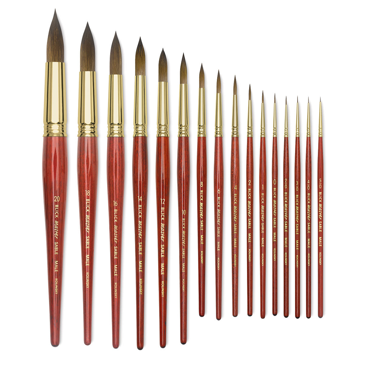 Blick Master Kolinsky Sable Brushes - Pointed Rounds, Short Handle Blick Master Kolinsky Sable Brushes - Pointed Rounds, Short Handle