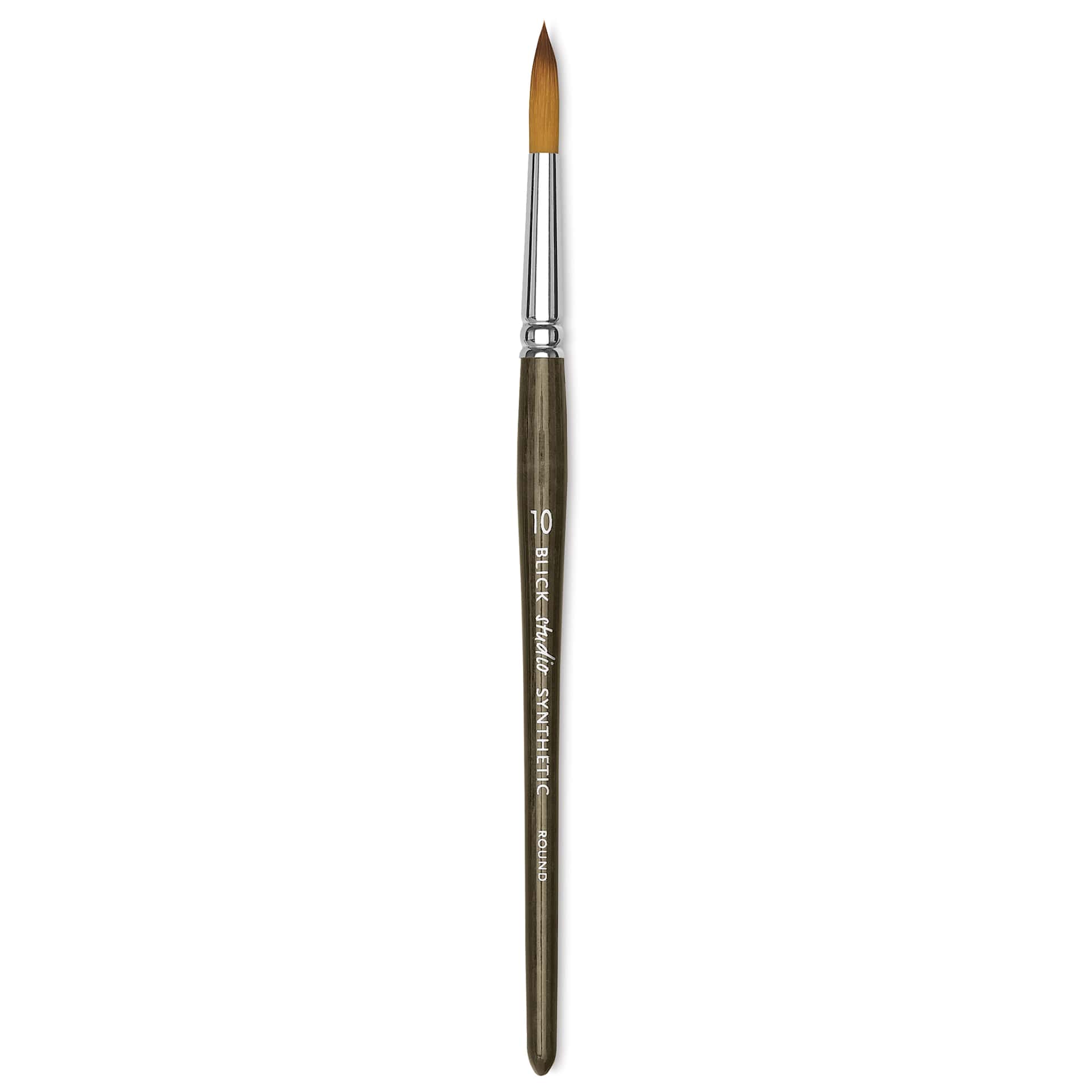 Blick Studio Short Handle Synthetic Brush - Round, Black Handle, Size 10
