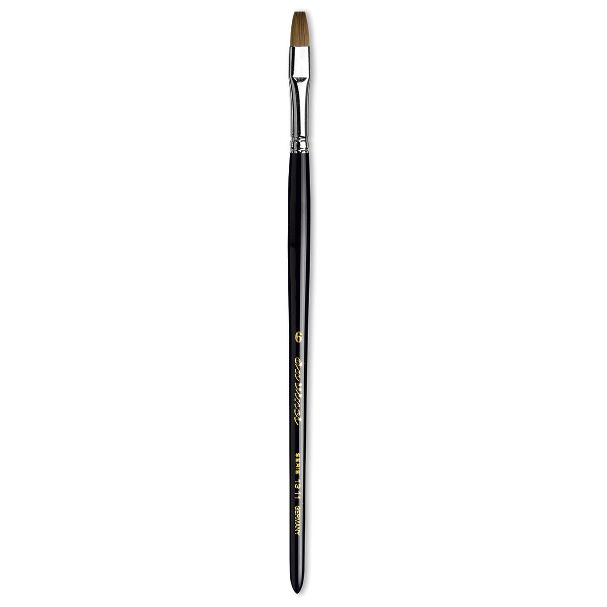 Da Vinci Maestro Kolinsky Brush - Flat, Short Handle, Size 6