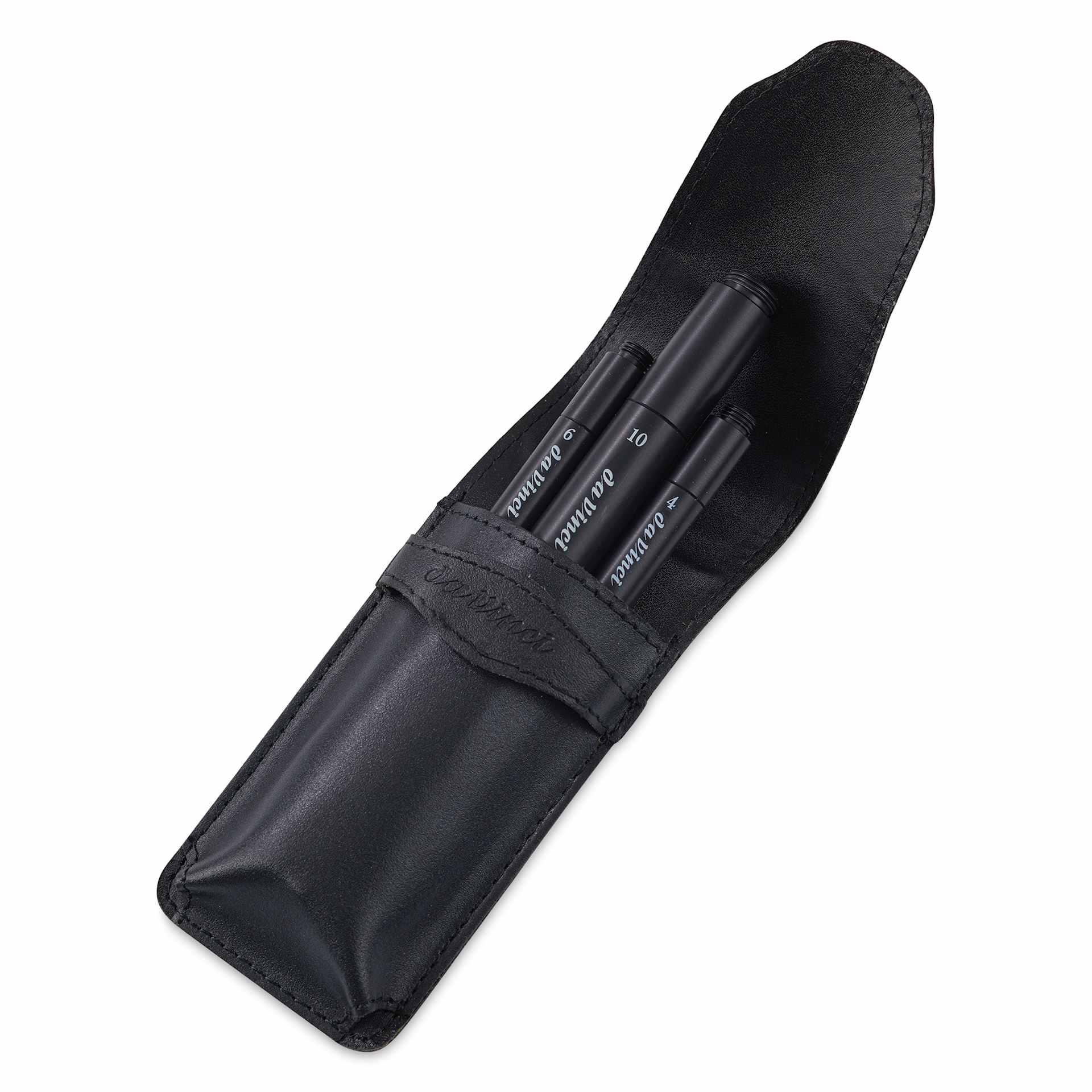 Da Vinci Cosmotop Spin Travel Brushes - Set of 3, travel case open showing brushes inside Da Vinci Cosmotop Spin Travel Brushes - Set of 3, travel case open showing brushes inside
