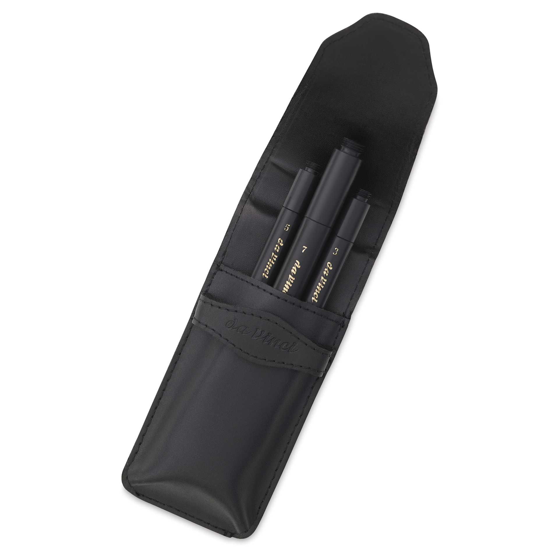 Da Vinci Maestro Kolinsky Travel Brushes - Set 1535, Set of 3, brushes inside faux-leather case Da Vinci Maestro Kolinsky Travel Brushes - Set 1535, Set of 3, brushes inside faux-leather case