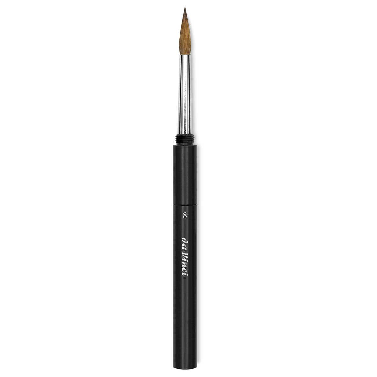 Da Vinci Maestro Kolinsky Brush - Travel Round, Short Handle, Size 8