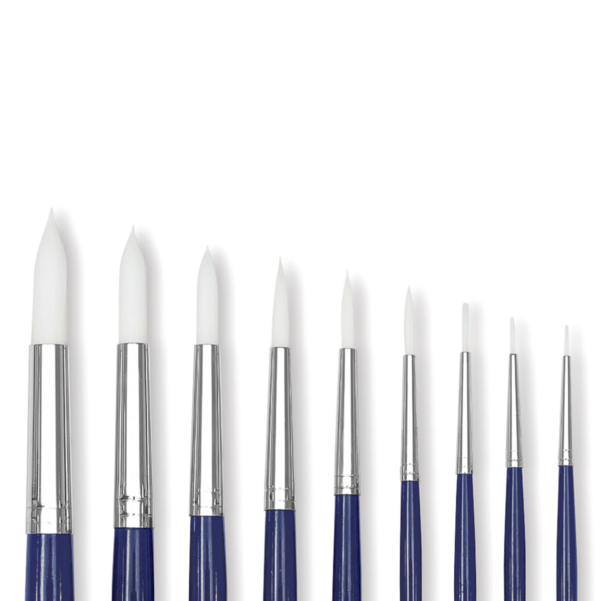 Blick Scholastic Short Handle Wonder White Brush Classpack - Round, Short Handle, Class Pack of 72 close up