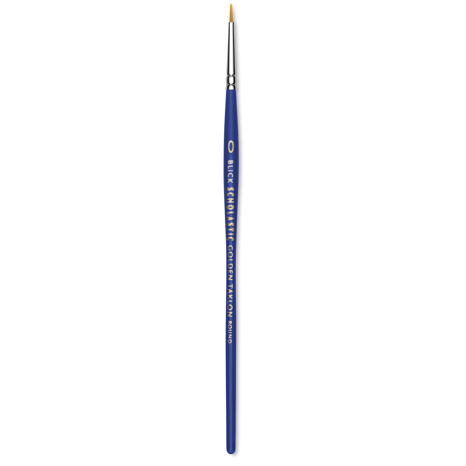 Blick Scholastic Short Handle Golden Taklon Brush - Round, Size 0