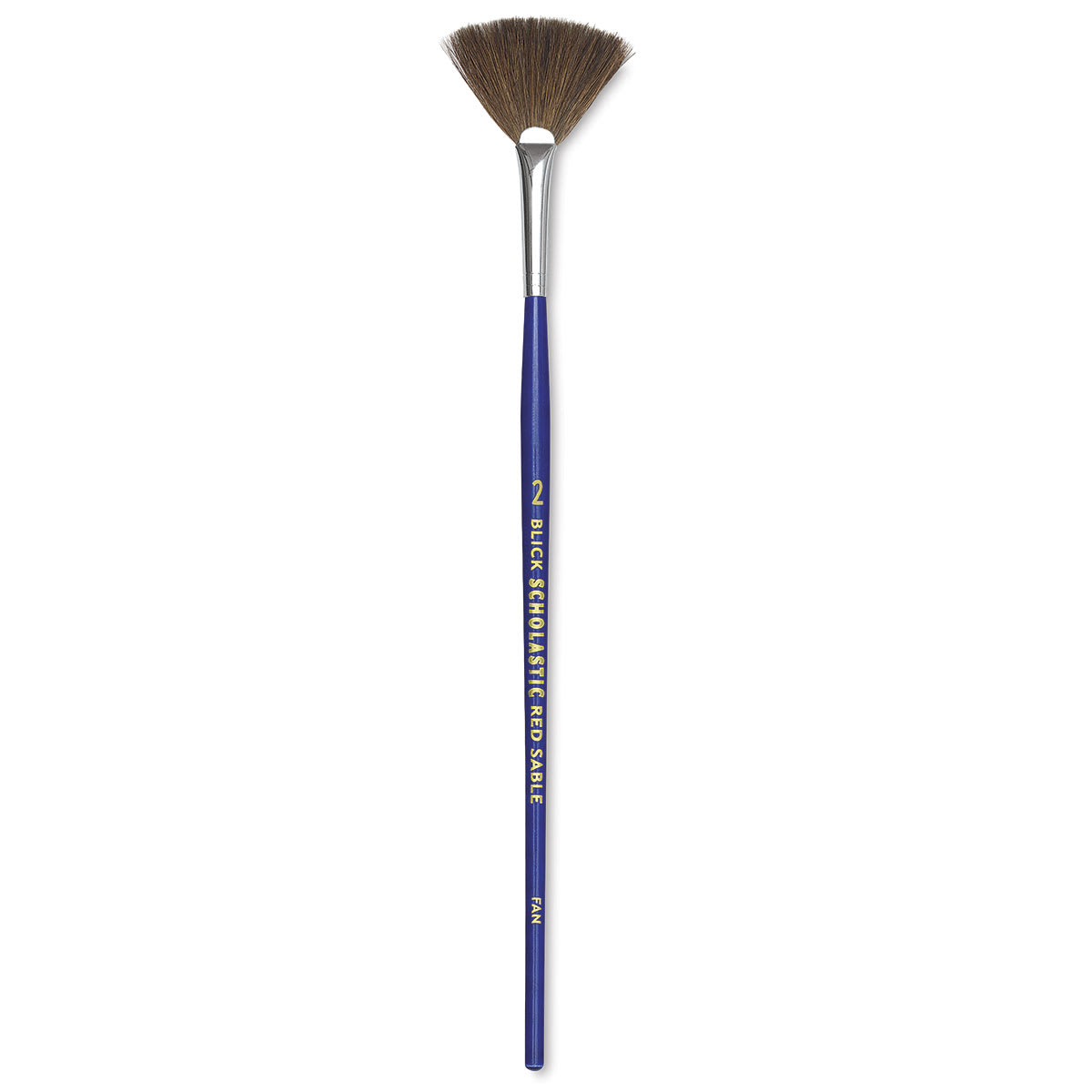 Blick Scholastic Short Handle Red Sable Brush - Fan, Size 2