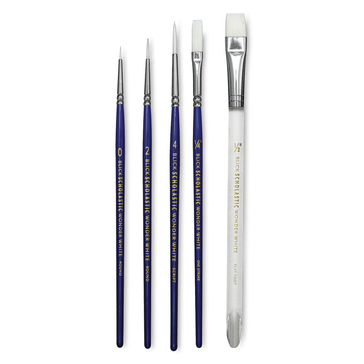 Blick Wonder White- Assorted, Short Handle, Set of 5