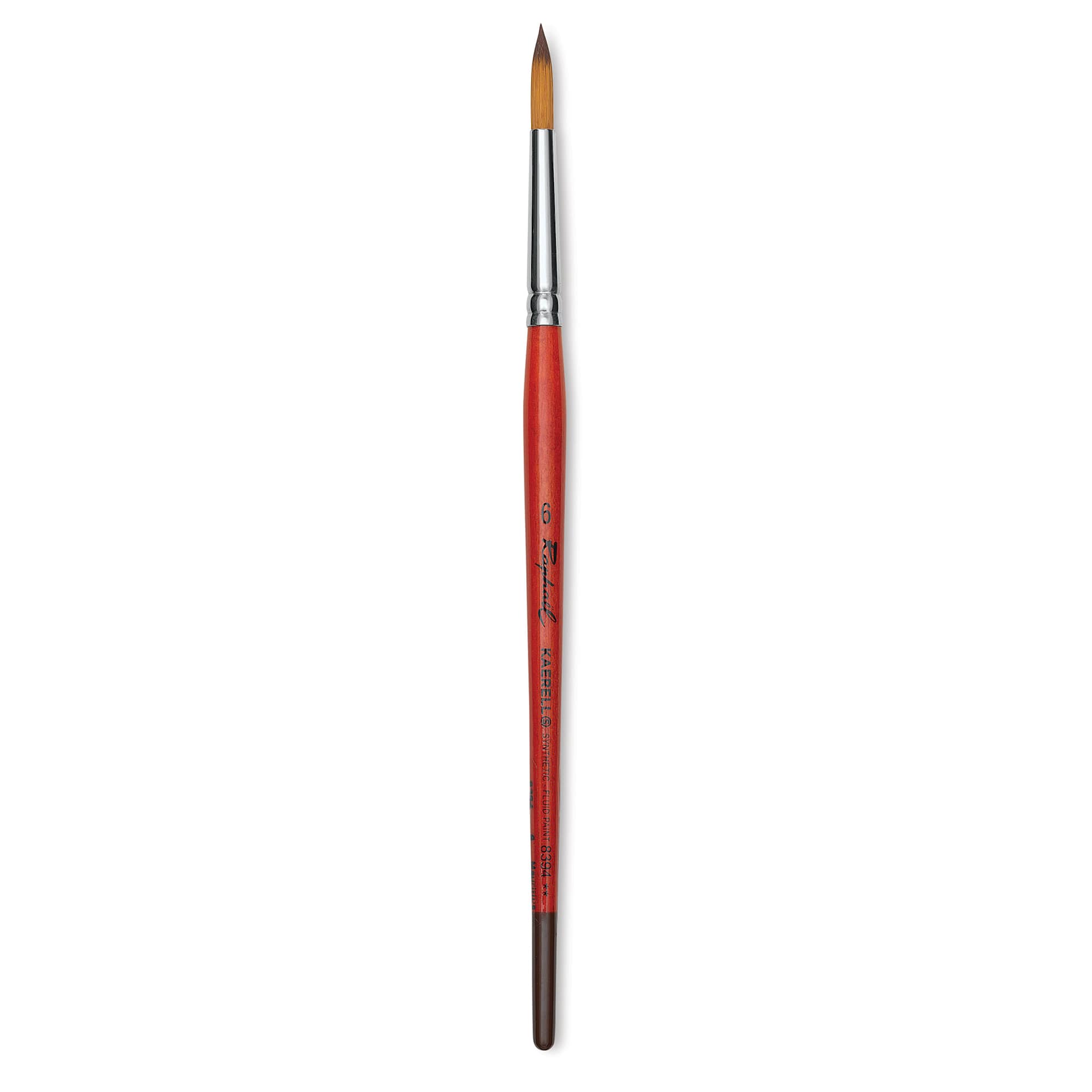 Raphael Golden Kaerell Brush - Pointed Round, Short Handle, Size 6