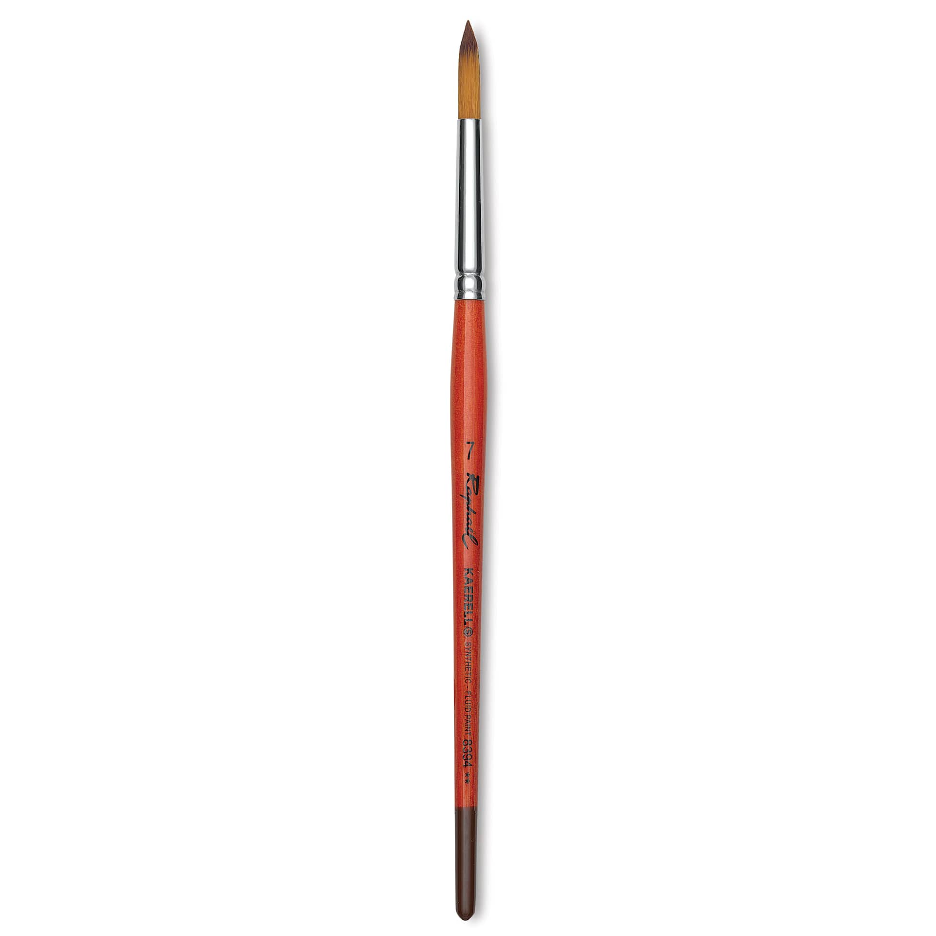 Raphael Golden Kaerell Brush - Pointed Round, Short Handle, Size 7