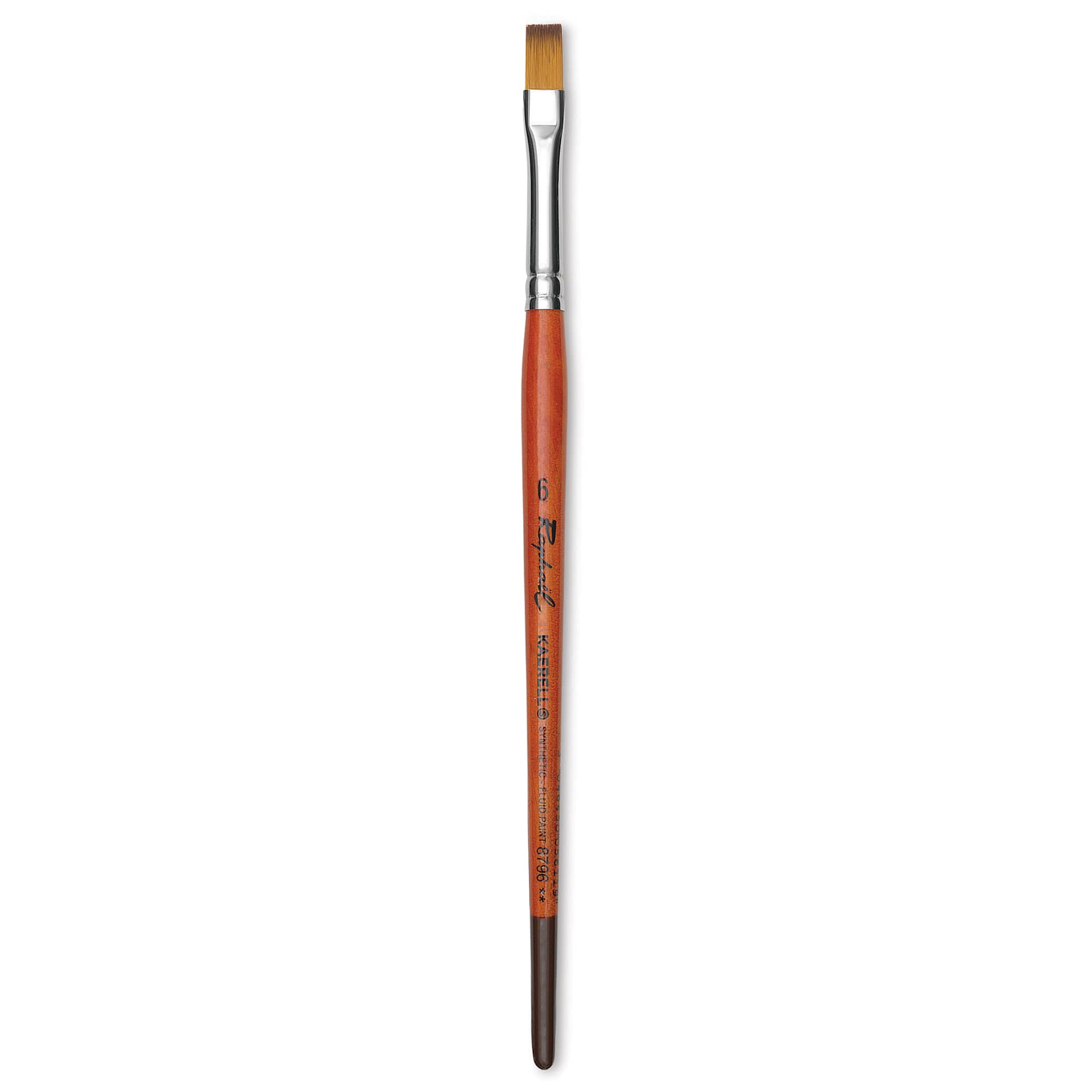Raphael Golden Kaerell Brush - Flat, Short Handle, Size 6