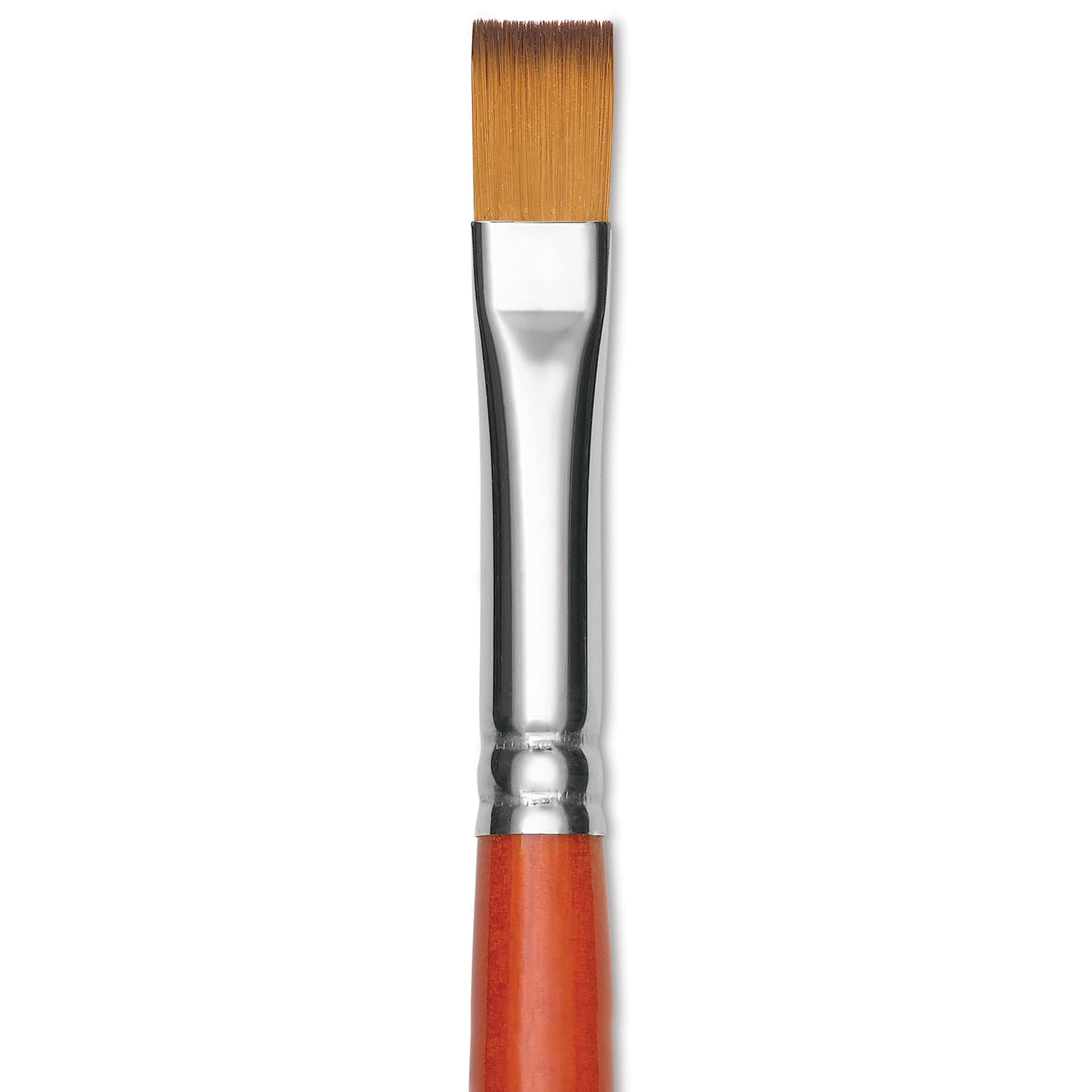 Raphael Golden Kaerell Brush - Flat, Short Handle, Size 8, close-up