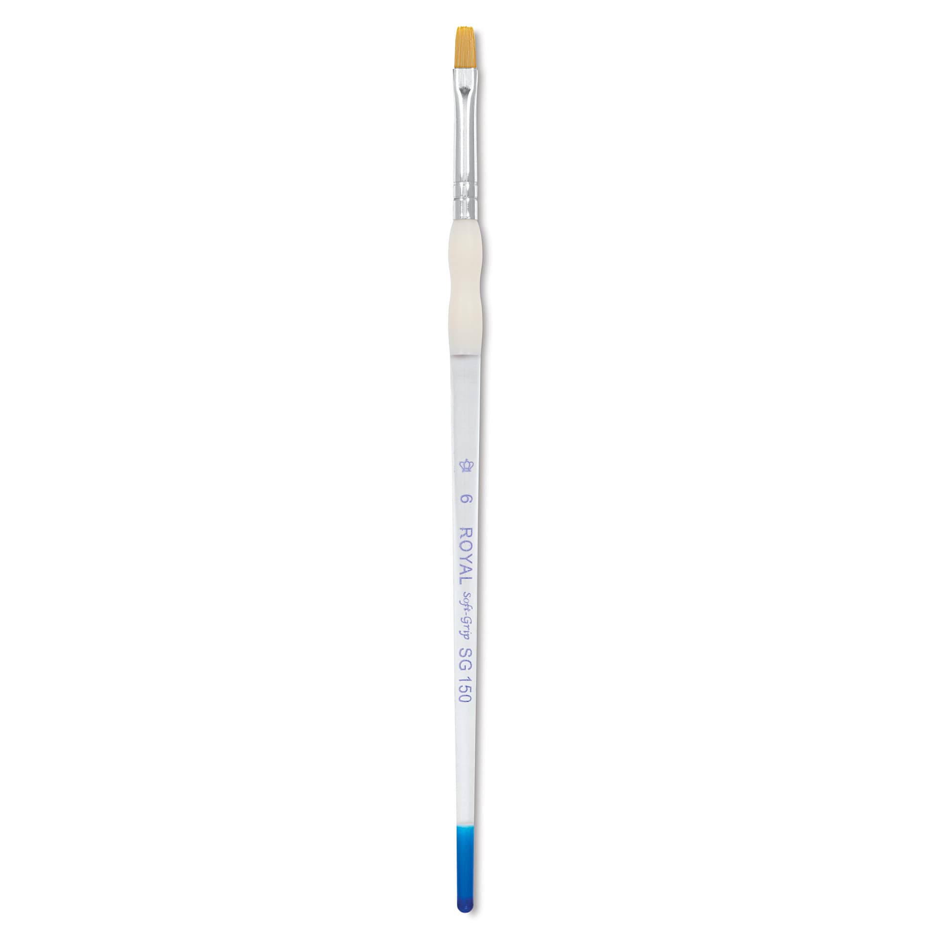Royal & Langnickel Soft Grip Golden Taklon Brush - Shader, Short Handle, Size 6