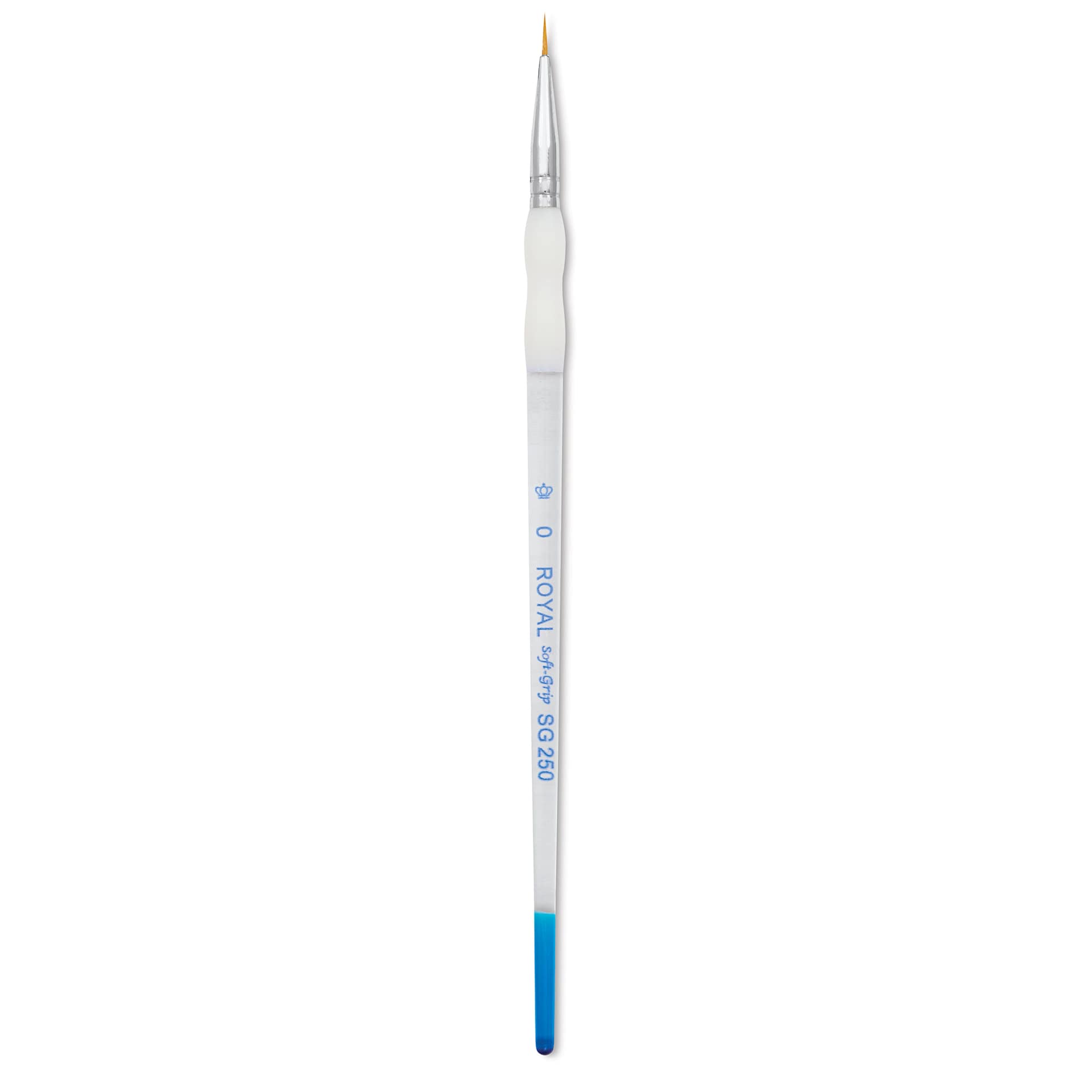 Royal & Langnickel Soft Grip Golden Taklon Brush - Round, Short Handle, Size 0
