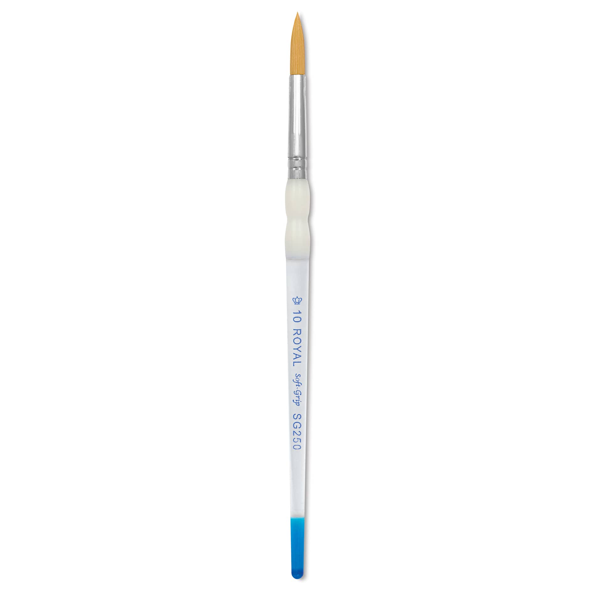 Royal & Langnickel Soft Grip Golden Taklon Brush - Round, Short Handle, Size 10