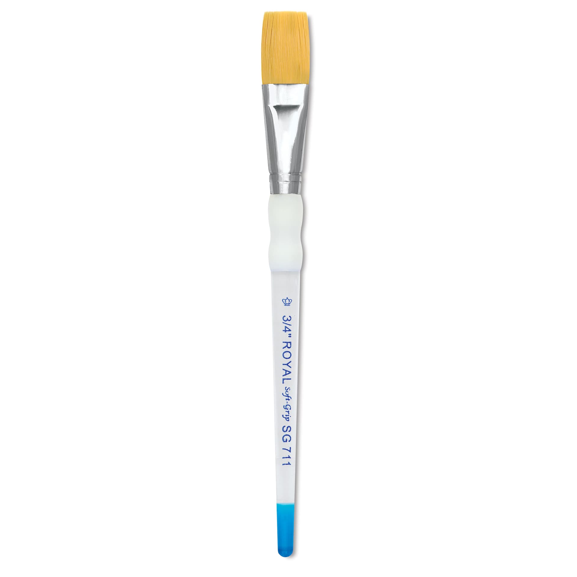 Royal & Langnickel Soft Grip Golden Taklon Brush - Stroke, Short Handle, Size 3/4"