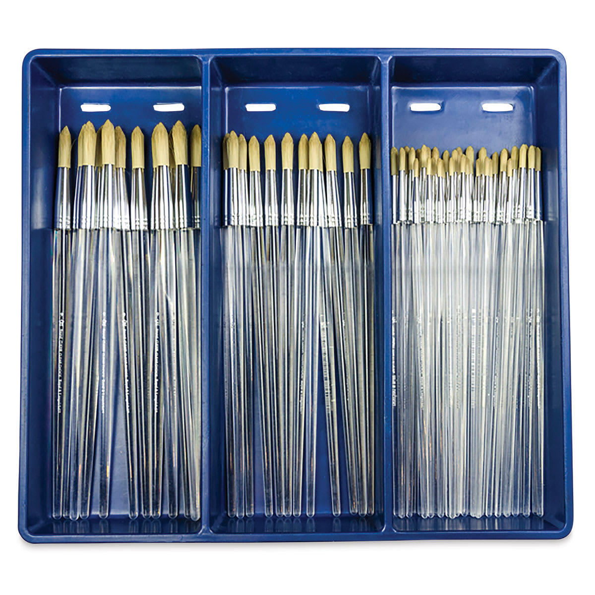Royal Langnickel Clear Choice Brush Set - Tynex, Round, Set of 60, Long Handle (in tray)
