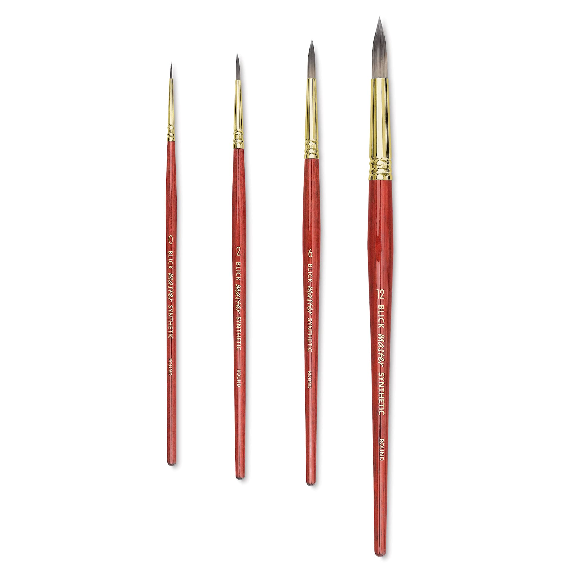 Blick Set of 4 Brushes - Round, Short Handle, Set of 4 Blick Set of 4 Brushes - Round, Short Handle, Set of 4